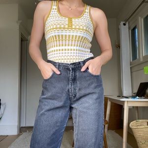 Yellow Knitted Tank Top